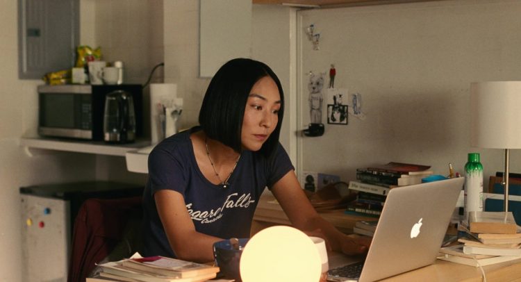 Example: Apple Air MacBook Laptop Used by Greta Lee as Nora in Past Lives (2023)