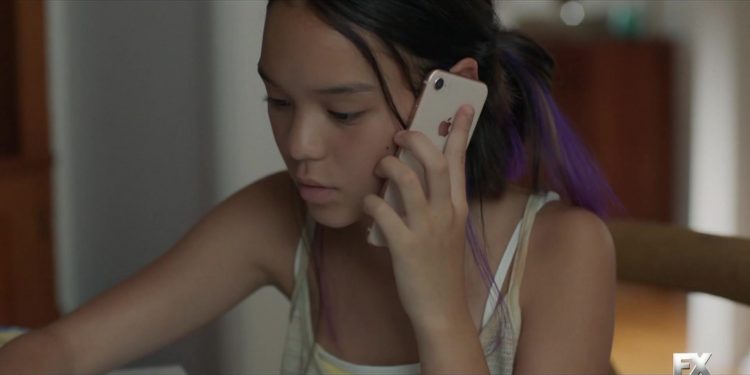 Example: Apple iPhone Smartphone of Chika Yasumura as Brittany in Mr Inbetween TV Show