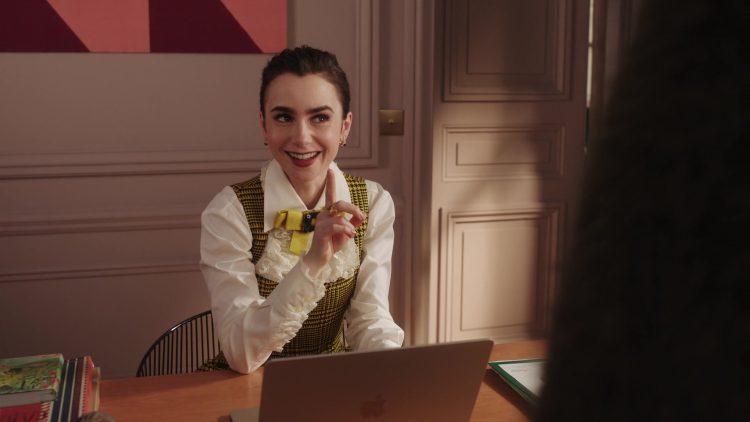 Product Placement Example: Apple MacBook Laptop in Emily in Paris S04E04