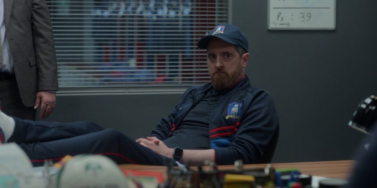 Apple Watch of Brendan Hunt as Coach Beard in Ted Lasso (Season 3 Episode 8)