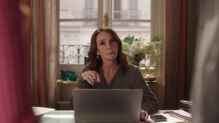 Samsung Laptop and Samsung Galaxy Z Flip Smartphone in Emily in Paris S04E01