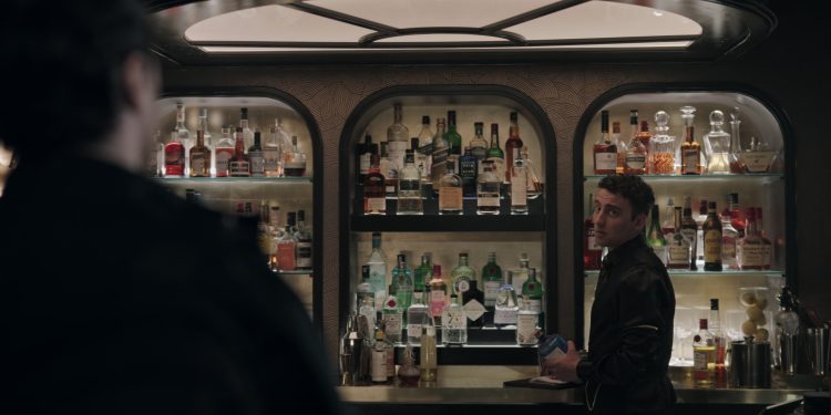 Macallan, Johnnie Walker, Jameson, Monkey Shoulder, Courvoisier, Cointreau, Plymouth Gin, Tanueray, Martini, Hennessy, Hendrick's, Kahlua, Maker's Mark in Surface S02E01 “New Money” (2025)