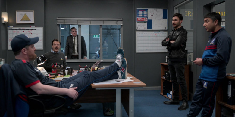 New Balance Blue Shoes Worn by Brendan Hunt as Coach Beard in Ted Lasso S02E06 “The Signal” (2021)