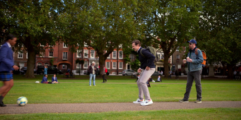 Nike Air Pegasus 92 White/Orange Shoes Worn by Jason Sudeikis in Ted Lasso S01E02 “Biscuits” (2020)