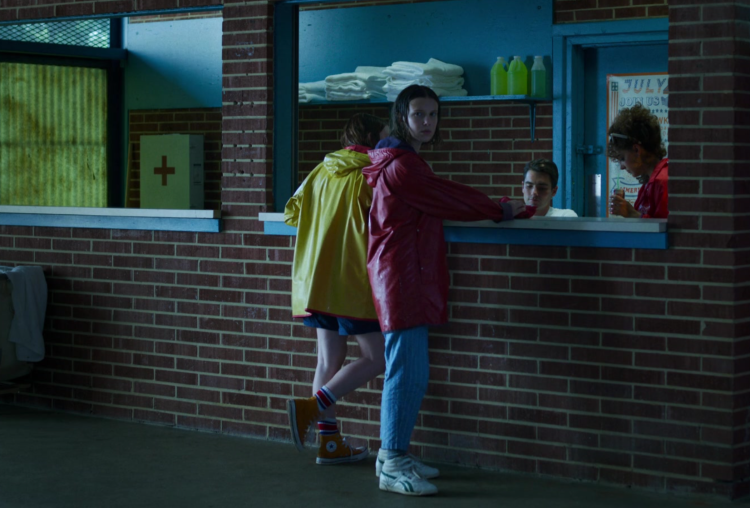 Reebok Sneakers Worn by by Millie Bobby Brown, Converse Shoes Worn by Sadie Sink and Coca-Cola Vending Machine in Stranger Things – Season 3, Episode 3, 