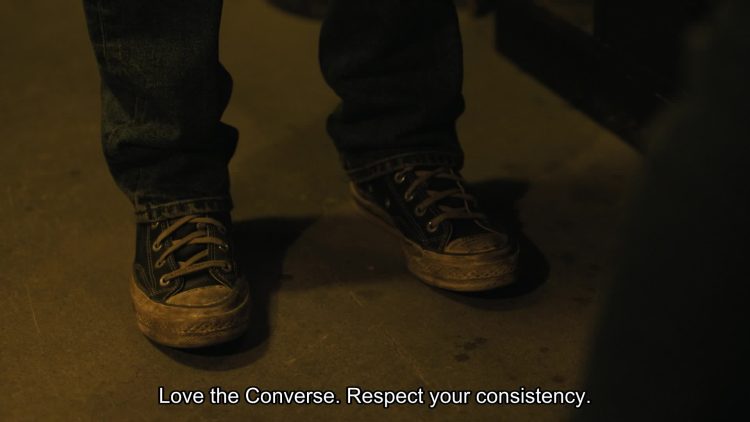 Converse (Verbal Product Placement) in The Last of Us S02E03